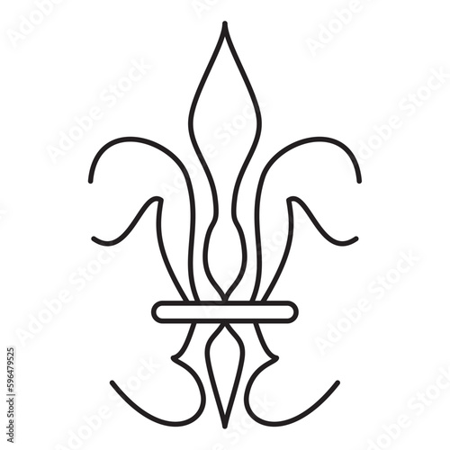 Isolated abstract lys flower symbol icon Vector