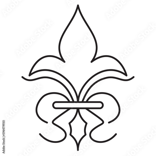 Isolated abstract lys flower symbol icon Vector