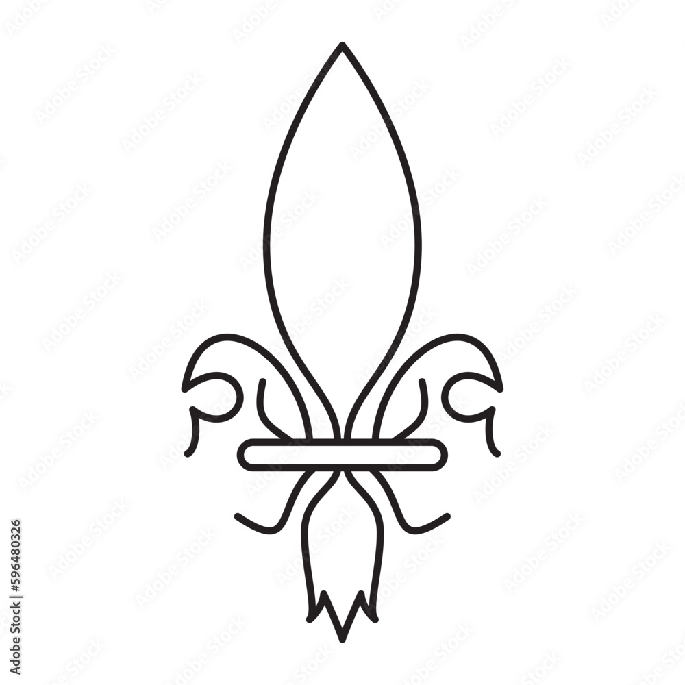 Isolated abstract lys flower symbol icon Vector Isolated abstract lys flower symbol icon Vector