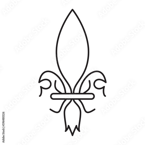 Isolated abstract lys flower symbol icon Vector