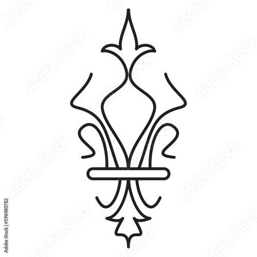 Isolated abstract lys flower symbol icon Vector