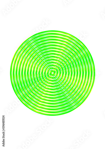 interessante kreisfigur mit vielen konzentrischen ringen und acht strukturierten sektoren, modern art