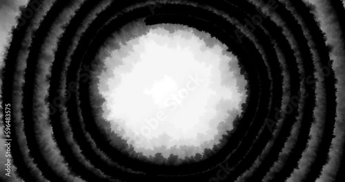 Ink wash stroke growing in a spiral towards the center. Animated ink effect. Luma mask transition. Composite video element.