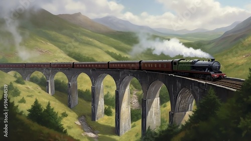 The Train Locomotive of the Unknown School of Witchcraft and Wizardry is a majestic, steam-powered machine that exudes an air of enchantment and mystery. Its gleaming metallic exterior, adorned with i