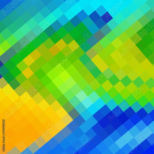 Color pixel background in polygonal style. Vector template for presentations, advertisements, brochures, banners and more. eps 10