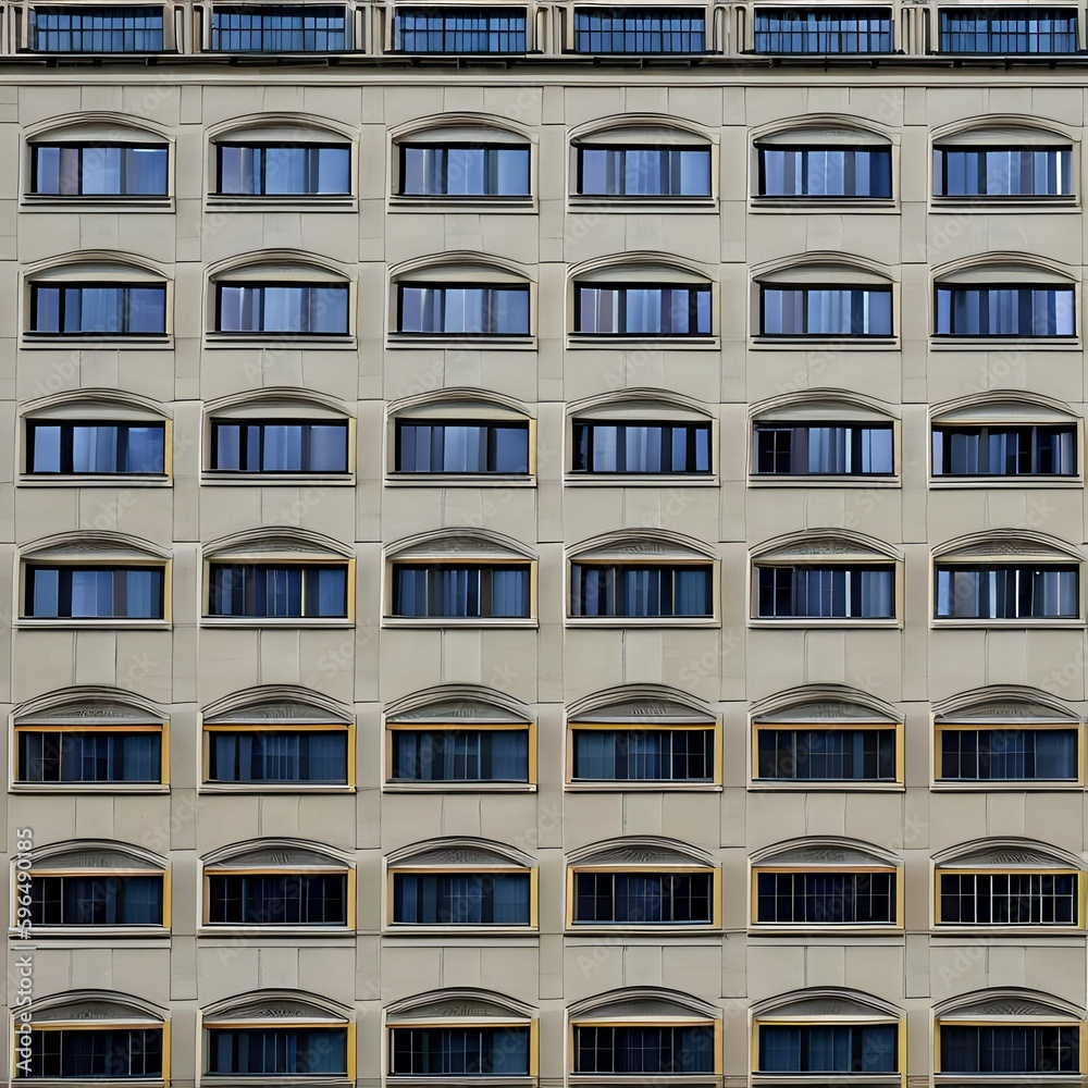 19 A Art Deco-style apartment building with sleek, streamlined details and geometric shapes1, Generative AI