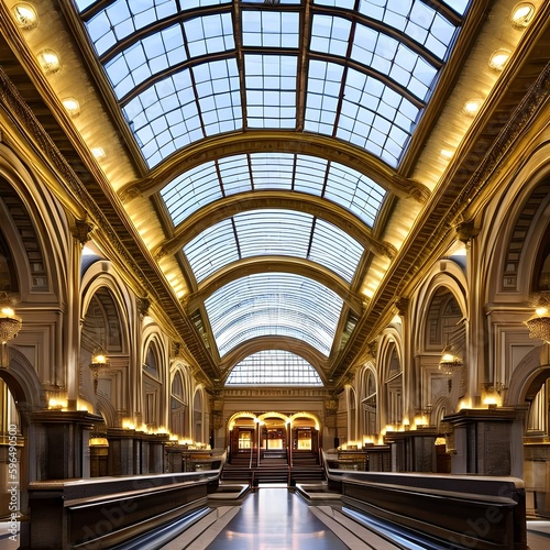 10 A Beaux-Arts-style train station with a grand entrance and ornate details4  Generative AI
