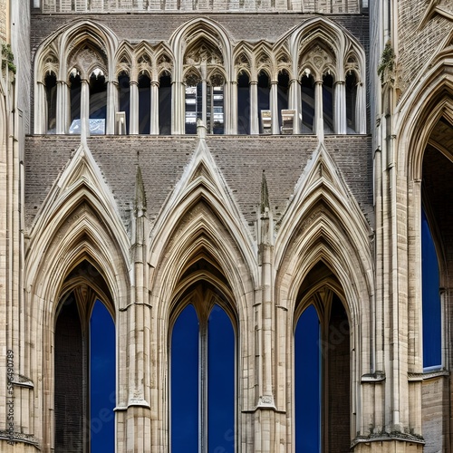 8 A High Gothic-style cathedral with pointed arches and intricate stone carvings2, Generative AI