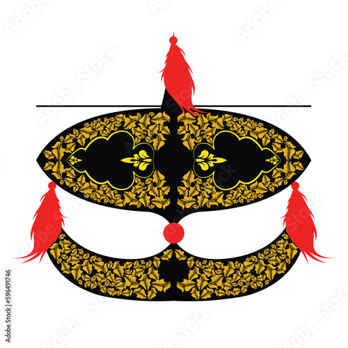 vector of wau bulan for graphic design