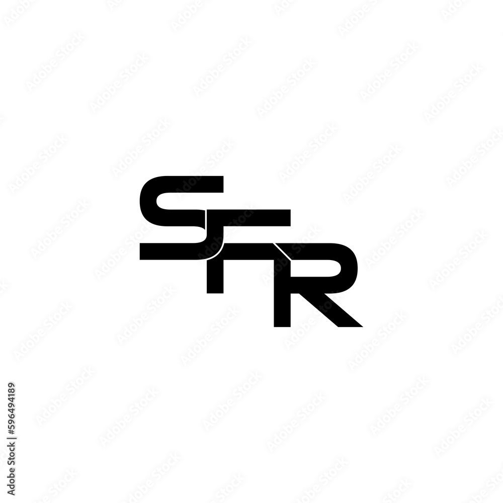 sfr lettering initial monogram logo design