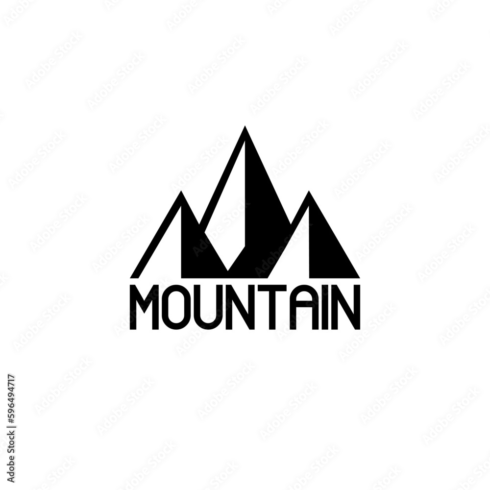 Design elegant mountain logo icon vector Design elegant mountain logo icon vector