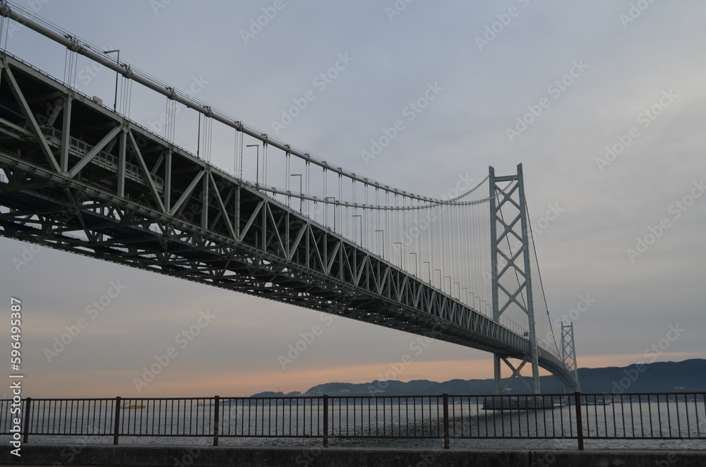 兵庫県明石海峡大橋 淡路島への道 兵庫県明石海峡大橋 淡路島への道