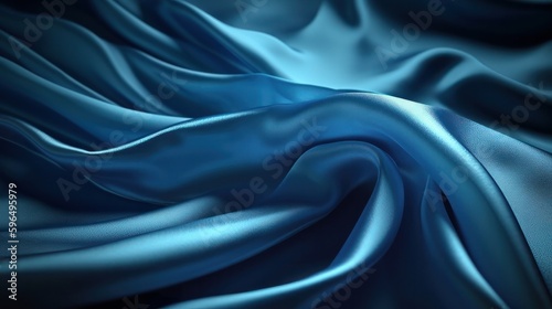 Luxury Silk Satin Curtain Background. Generative ai