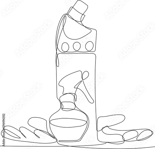 Home cleaning service landing page design concept, illustration of janitors with cleaning tools. Vector illustration