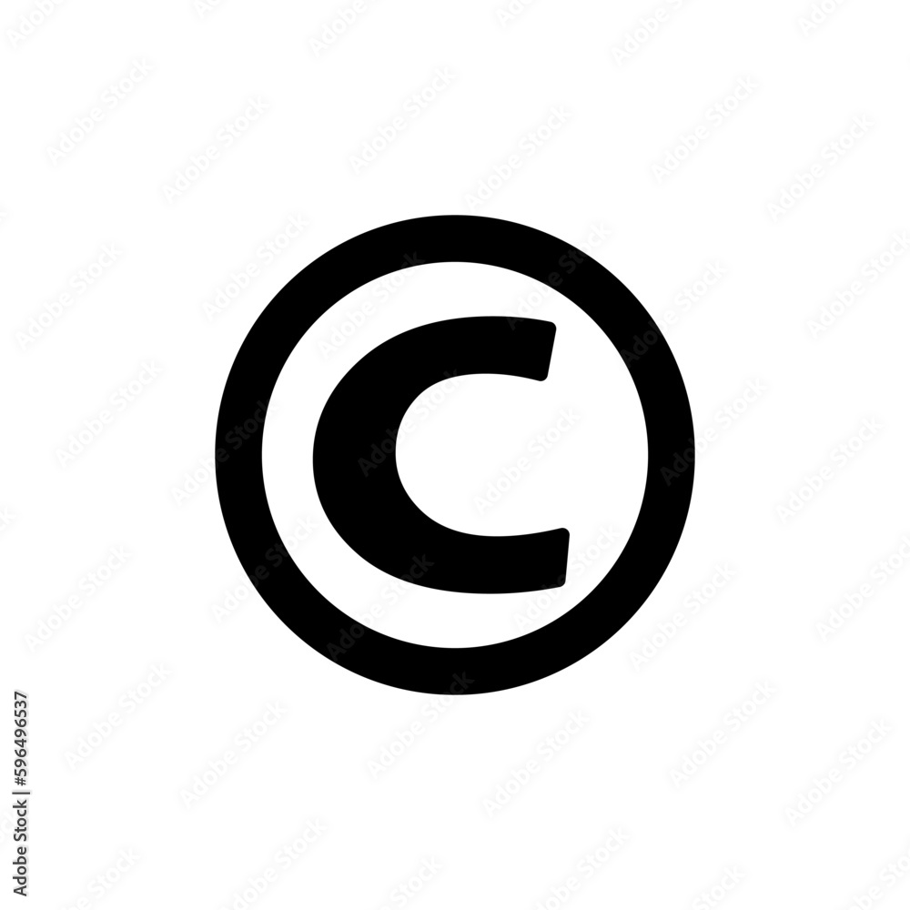 Copyright icon vector. copyright symbol