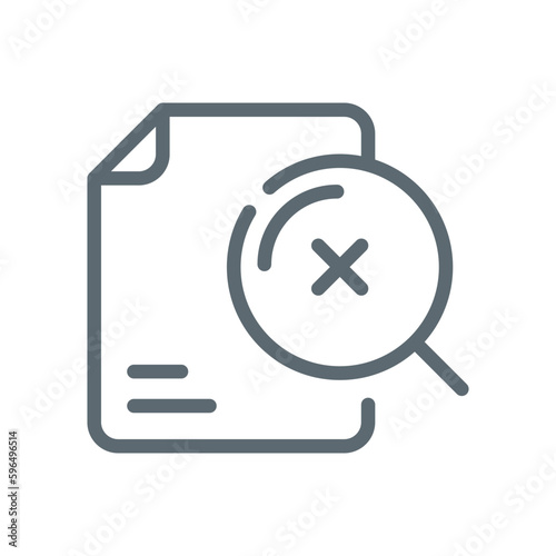 no result, document, file, data not found concept illustration line icon design editable vector eps10