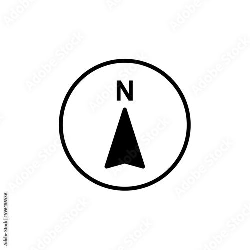 Compass icon vector. navigation icon