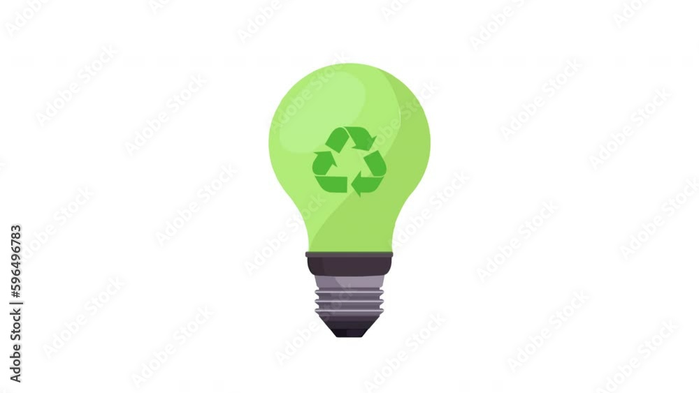 recycle arrows in bulb ecology animation recycle arrows in bulb ecology animation