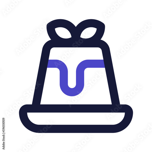 panna cotta line color icon