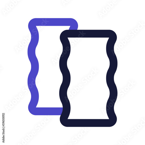 parma ham line color icon