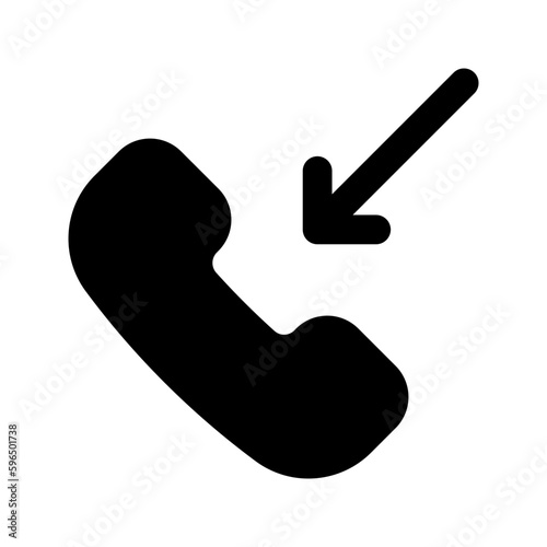 incoming call glyph icon