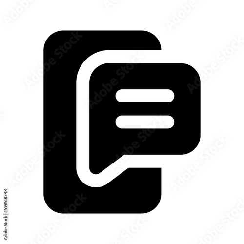 online chat glyph icon