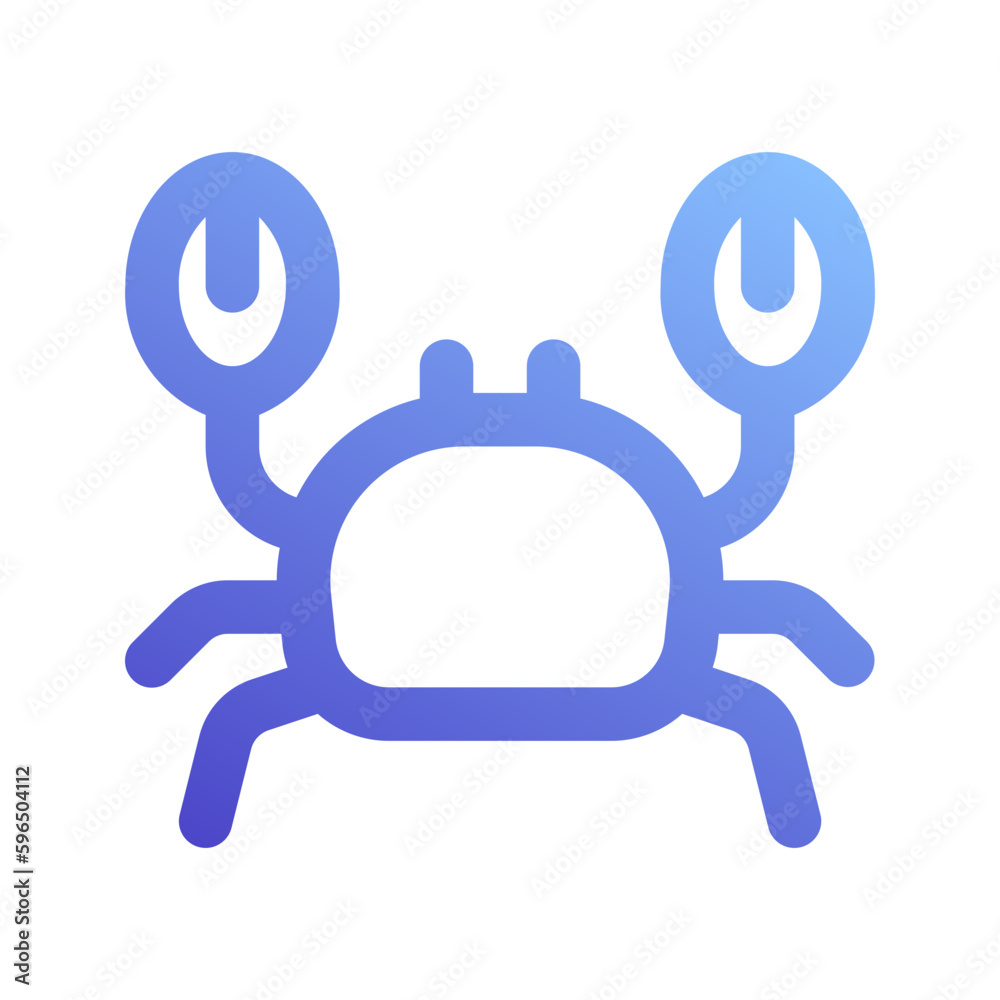 crab gradient icon crab gradient icon