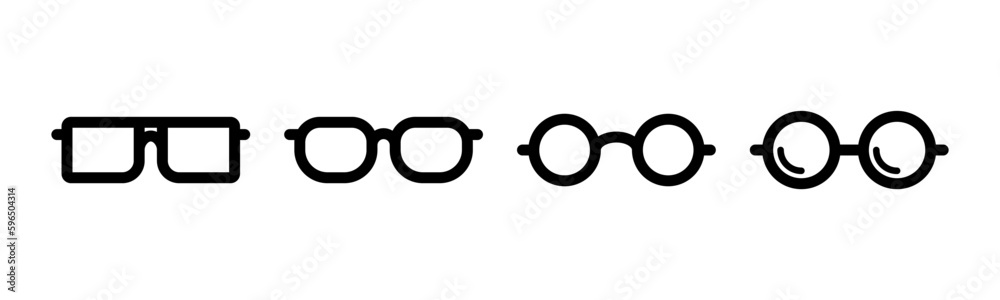 Glasses icon vector illustration. Glasses sign and symbol Glasses icon vector illustration. Glasses sign and symbol