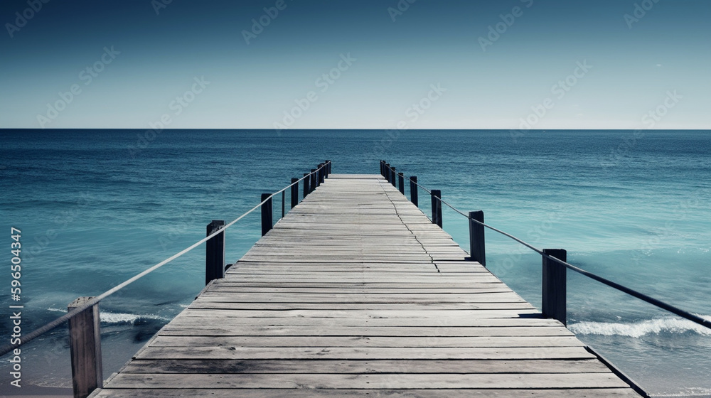 The Pier to Infinity: A Captivating Photo of the Sea and the Sky The Pier to Infinity: A Captivating Photo of the Sea and the Sky