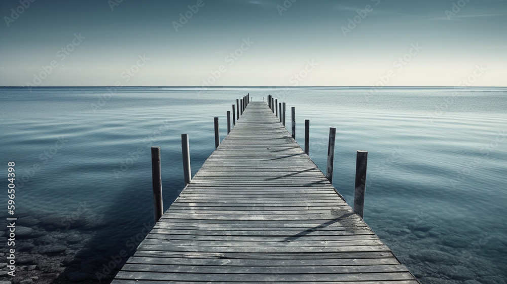 The Pier to Infinity: A Captivating Photo of the Sea and the Sky The Pier to Infinity: A Captivating Photo of the Sea and the Sky