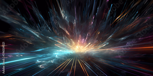 3D abstract nebula background