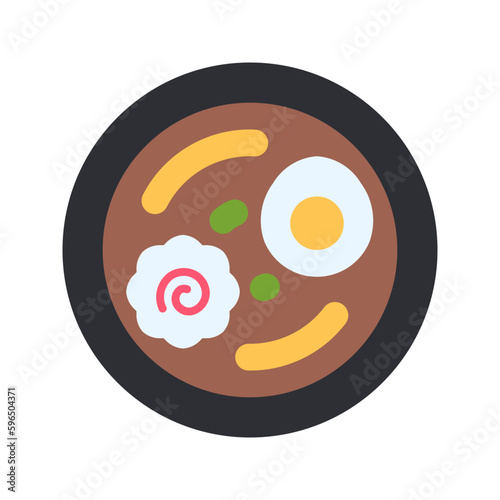 ramen flat icon