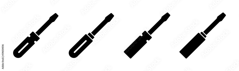 Screwdriver icon vector illustration. tools sign and symbol Screwdriver icon vector illustration. tools sign and symbol