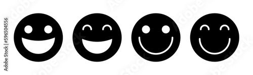 smile icon vector illustration. smile emoticon icon. feedback sign and symbol
