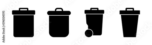 Trash icon vector illustration. trash can icon. delete sign and symbol.