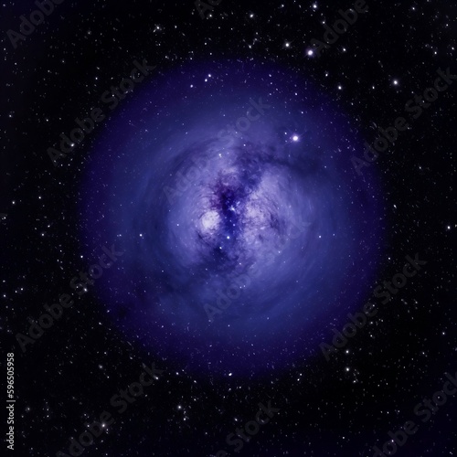 Stunning Night Sky Image with Starry Nebula and Galaxy  ai generated 