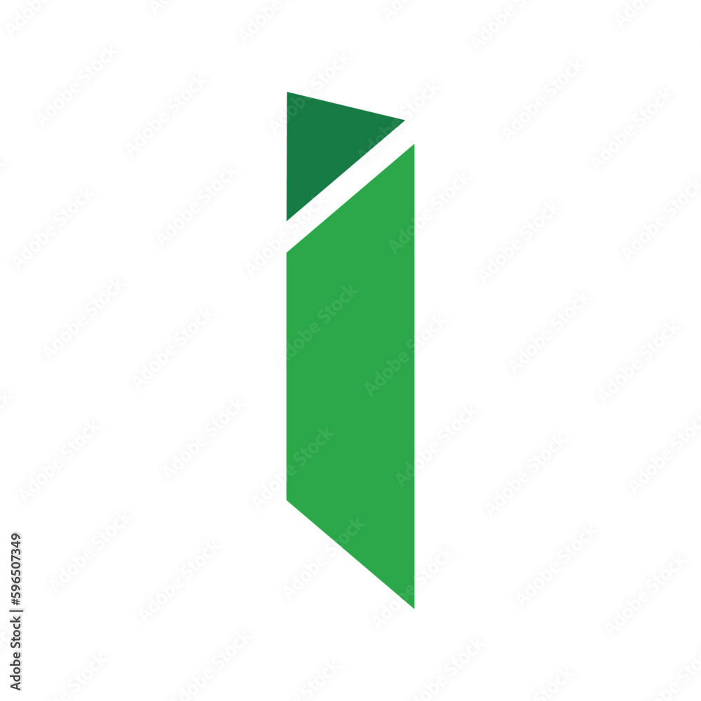 Letter I folded logo template