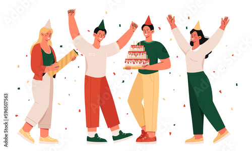 People celebrate birthday