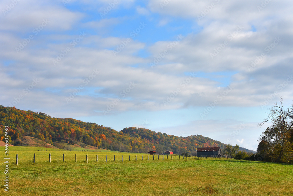 Tennessee Lanscape in Fall With Barn