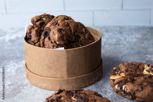 triple chocolate cookie box