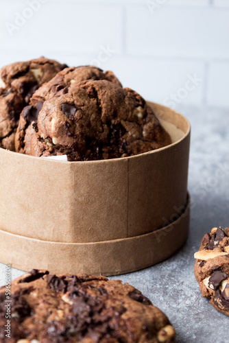 Delicious triple chocolate cookies