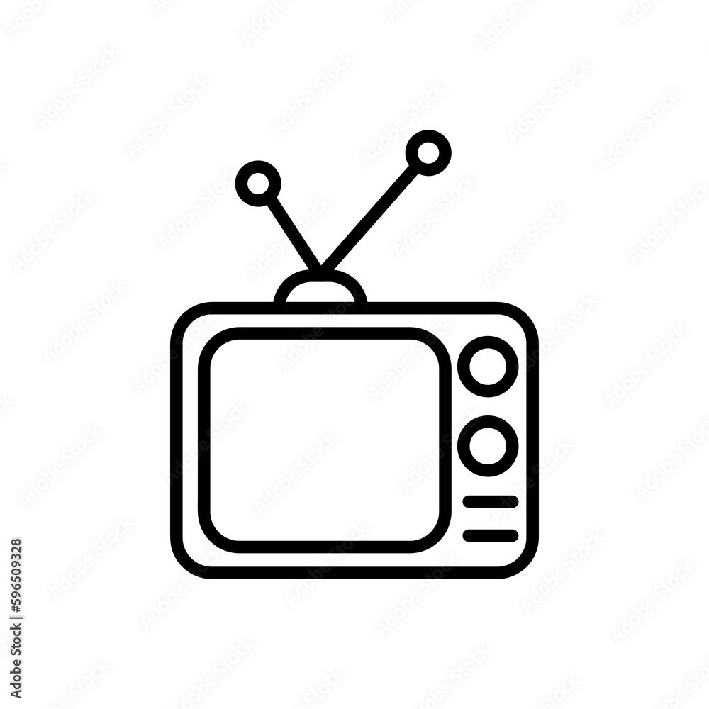 Television icon vector. Simple television monitor sign for app and site..eps Television icon vector. Simple television monitor sign for app and site..eps