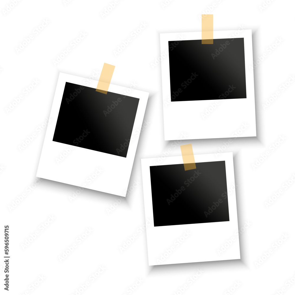 Realistic photo for paper design. Photo frame. Vector illustration. Realistic photo for paper design. Photo frame. Vector illustration.