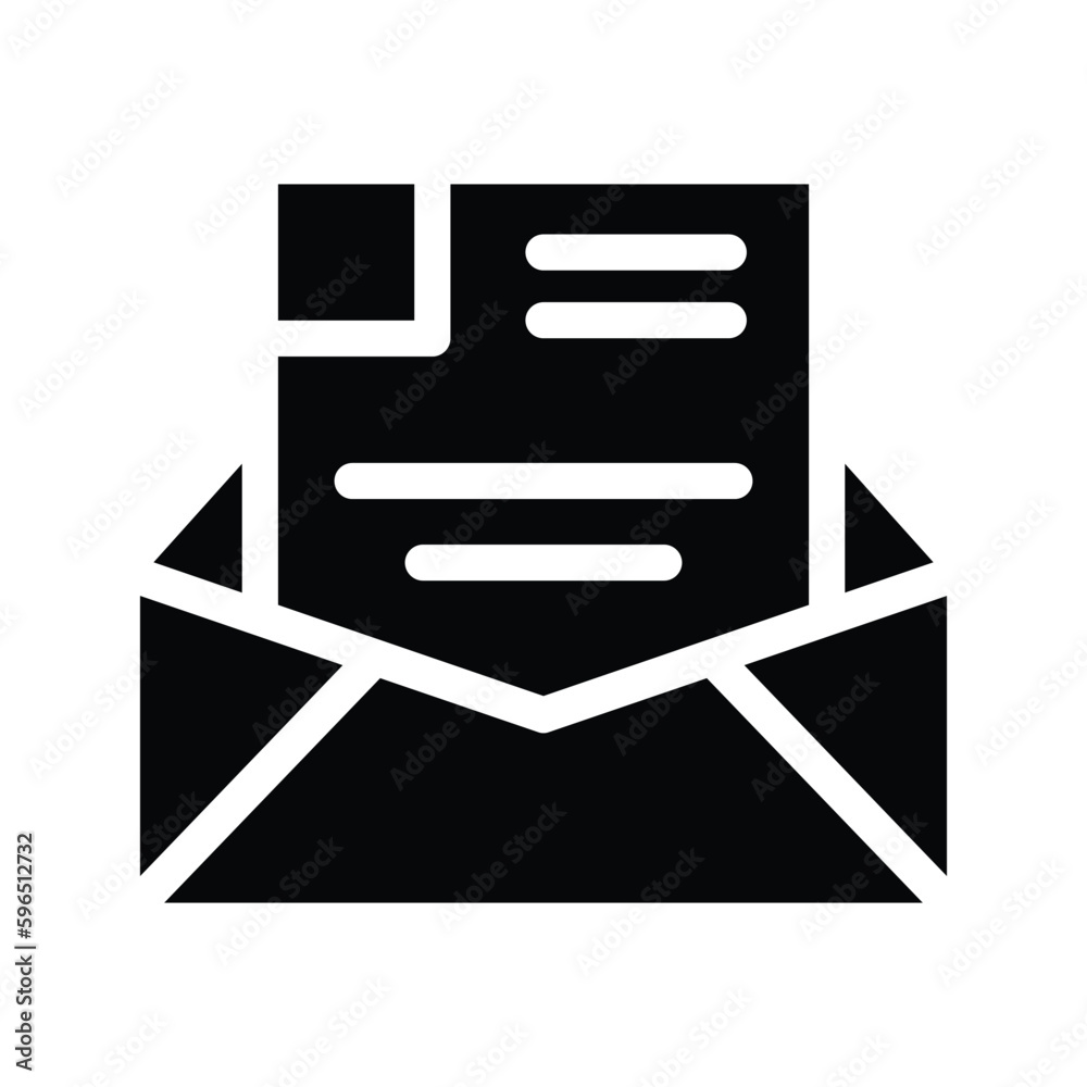 newsletter glyph icon illustration vector graphic newsletter glyph icon illustration vector graphic