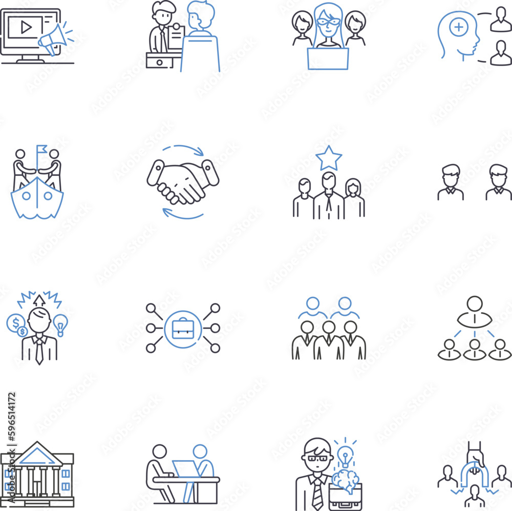 Cluster line icons collection. Nerk, Formation, Node, Structure, Community, Linkage, Bundling vector and linear illustration. Cohesion,Concentration,Grouping outline signs set Generative AI Cluster line icons collection. Nerk, Formation, Node, Structure, Community, Linkage, Bundling vector and linear illustration. Cohesion,Concentration,Grouping outline signs set Generative AI