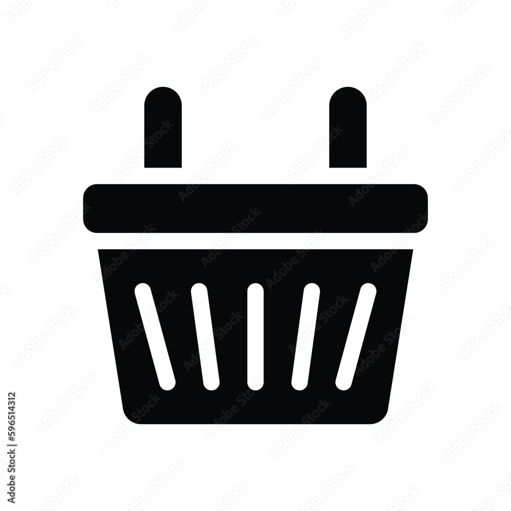 basket glyph icon illustration vector graphic basket glyph icon illustration vector graphic
