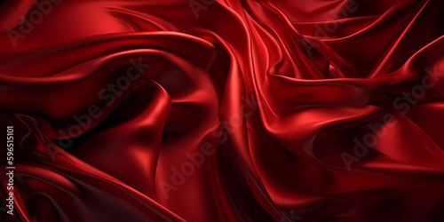 Silky satin cloth red