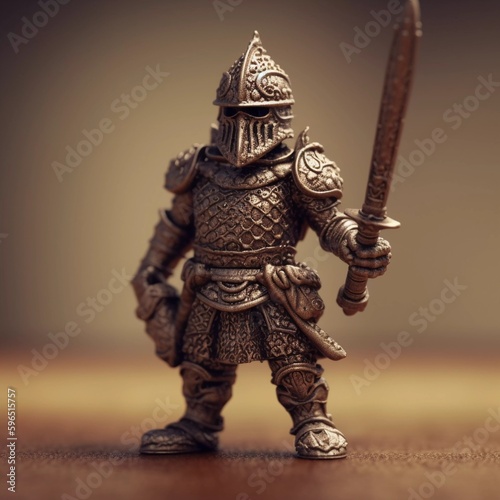 Medieval knight in armour, Generative AI