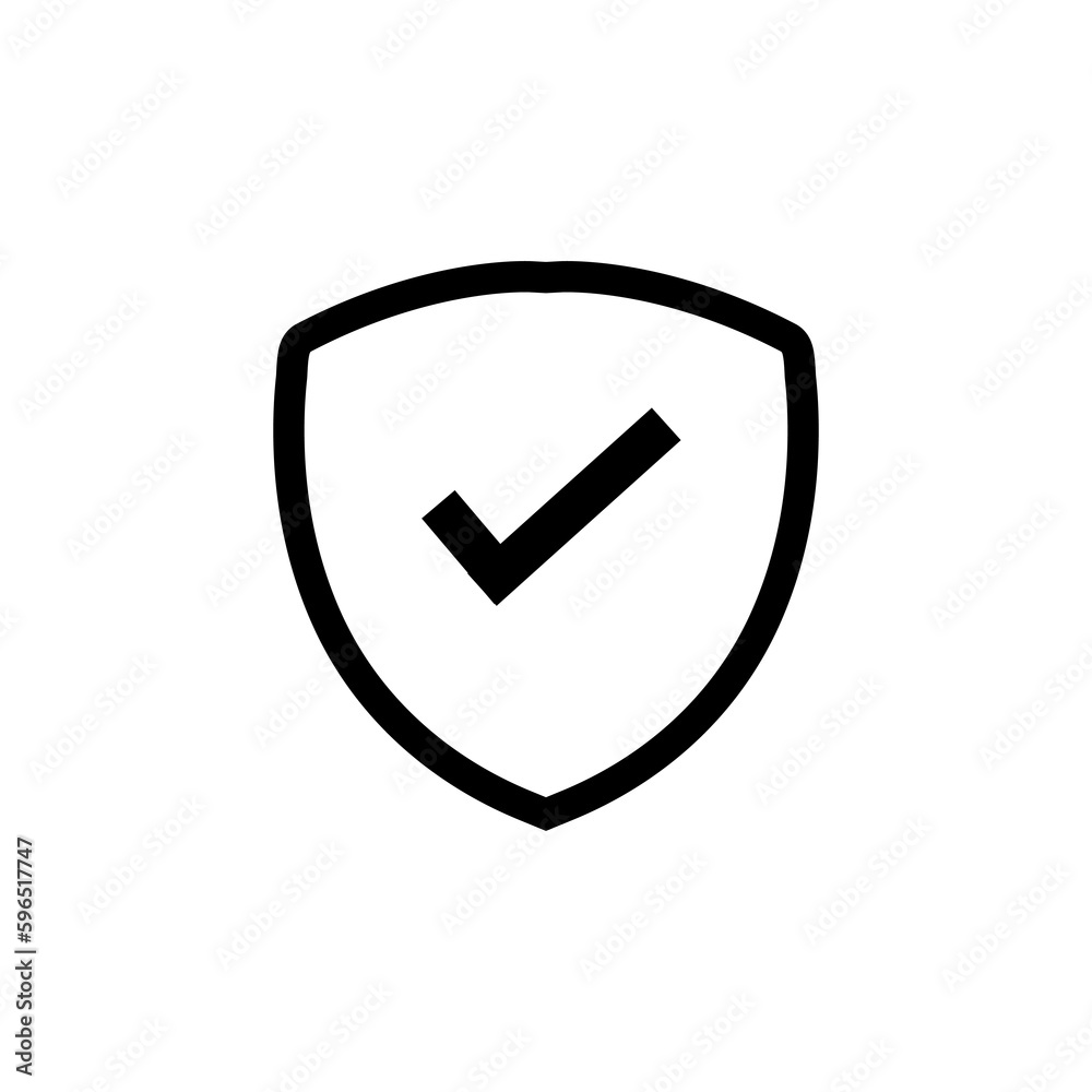Shield check mark icon vector illustration on white background..eps Shield check mark icon vector illustration on white background..eps