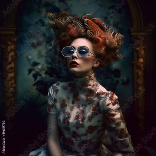 Fantasy Fashion Model , Created with generative AI